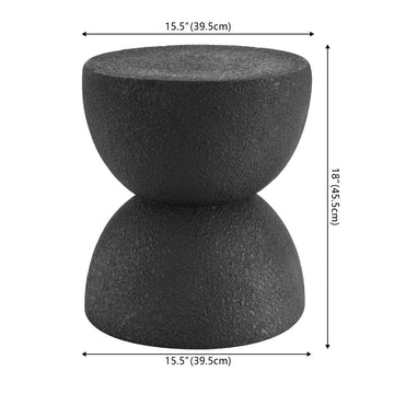 Greta 18" Mid-Century Modern Drum Accent Table - JONATHAN Y